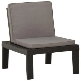 Garden chair with gray plastic cushion by vidaXL, Garden chairs - Ref: Foro24-315847, Price: 73,21 €, Discount: %