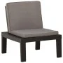 Garden chair with gray plastic cushion by vidaXL, Garden chairs - Ref: Foro24-315847, Price: 77,85 €, Discount: %