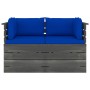 Garden pallet sofa, 2 seats, with solid pine wood cushions. by , Garden sets - Ref: Foro24-3061741, Price: 205,37 €, Discount: %