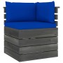 Garden pallet sofa, 2 seats, with solid pine wood cushions. by , Garden sets - Ref: Foro24-3061741, Price: 205,37 €, Discount: %