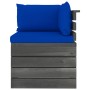 Garden pallet sofa, 2 seats, with solid pine wood cushions. by , Garden sets - Ref: Foro24-3061741, Price: 205,37 €, Discount: %