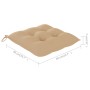 Sillas de jardín 2 unidades madera de teca con cojines beige de , Sillas de jardín - Ref: Foro24-3062226, Precio: 255,23 €, D...