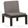 Garden chair with gray plastic cushion by vidaXL, Garden chairs - Ref: Foro24-315847, Price: 77,85 €, Discount: %
