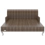 Double garden lounger with brown synthetic rattan cushions by , Outdoor beds - Ref: Foro24-48130, Price: 597,95 €, Discount: %