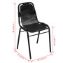 Esszimmerstühle, 2 Stück, echtes schwarzes Leder von , Essstühle - Ref: Foro24-243721, Preis: 213,27 €, Rabatt: %