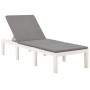 Liege mit weißem Kunststoffkissen von vidaXL, Liegen - Ref: Foro24-315828, Preis: 170,48 €, Rabatt: %