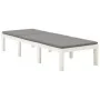 Lounger with white plastic cushion by vidaXL, Loungers - Ref: Foro24-315828, Price: 167,65 €, Discount: %
