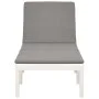 Lounger with white plastic cushion by vidaXL, Loungers - Ref: Foro24-315828, Price: 167,65 €, Discount: %