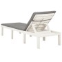 Liege mit weißem Kunststoffkissen von vidaXL, Liegen - Ref: Foro24-315828, Preis: 170,48 €, Rabatt: %