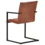 Schwebende Esszimmerstühle, 2 Stück, echtes braunes Leder. von , Essstühle - Ref: Foro24-321847, Preis: 328,91 €, Rabatt: %