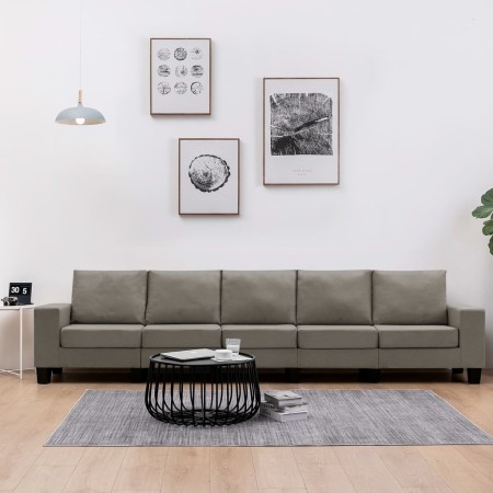 Fünfsitzer-Sofa aus grauem Stoff in Taupe-Farbe. von , Sofas - Ref: Foro24-287149, Preis: 548,61 €, Rabatt: %