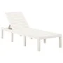 Lounger with white plastic cushion by vidaXL, Loungers - Ref: Foro24-315828, Price: 167,65 €, Discount: %
