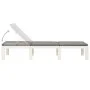 Lounger with white plastic cushion by vidaXL, Loungers - Ref: Foro24-315828, Price: 167,65 €, Discount: %