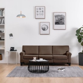 Dreisitziges braunes Stoffsofa von , Sofas - Ref: Foro24-287163, Preis: 436,50 €, Rabatt: %