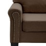 Three-seater brown fabric sofa by , Sofas - Ref: Foro24-287163, Price: 436,50 €, Discount: %