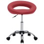 Arbeitsstuhl mit Rollen aus synthetischem roten Leder von , Bürostühle - Ref: Foro24-323669, Preis: 78,50 €, Rabatt: %