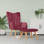 Relax armchair with footrest in burgundy fabric by , Armchairs - Ref: Foro24-327542, Price: 137,25 €, Discount: %