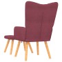 Entspannungsstuhl mit Fußhocker aus rotem Stoff von , Sessel - Ref: Foro24-327542, Preis: 137,25 €, Rabatt: %