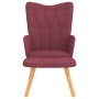 Entspannungsstuhl mit Fußhocker aus rotem Stoff von , Sessel - Ref: Foro24-327542, Preis: 137,25 €, Rabatt: %