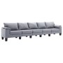 Fünfsitzer-Sofa aus hellgrauem Stoff von , Sofas - Ref: Foro24-287100, Preis: 572,55 €, Rabatt: %