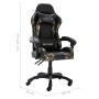 Gaming-Stuhl aus schwarzem Kunstleder und Camouflage-Muster von , Bürostühle - Ref: Foro24-320095, Preis: 157,28 €, Rabatt: %