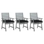 Gartenesszimmerstühle 3 Stück Massivholz Akazie und Kissen von , Gartenstühle - Ref: Foro24-3064450, Preis: 290,85 €, Rabatt: %