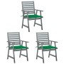 Gartenesszimmerstühle 3 Stück Massivholz Akazie und Kissen von , Gartenstühle - Ref: Foro24-3064433, Preis: 288,50 €, Rabatt: %