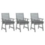 Gartenesszimmerstühle 3 Stück Massivholz Akazie und Kissen von , Gartenstühle - Ref: Foro24-3064444, Preis: 290,16 €, Rabatt: %