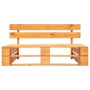 Mittleres Palettensofa für den Garten aus imprägniertem Kiefernholz in Honigbraun. von , Modulare Sofas für den Außenbereich ...