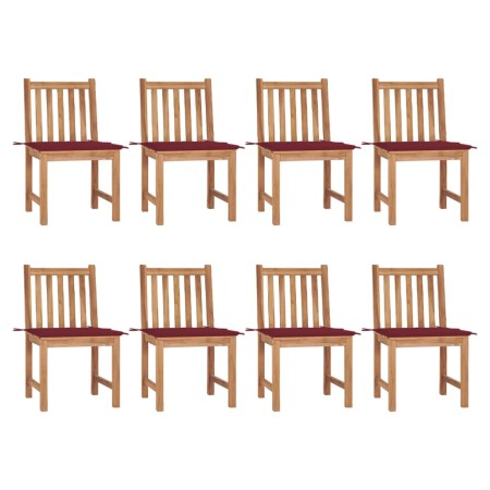 Gartenstühle, 8 Stück, Teakholz mit Kissen. von , Gartenstühle - Ref: Foro24-3073151, Preis: 975,84 €, Rabatt: %