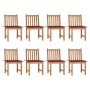 Gartenstühle, 8 Stück, Teakholz mit Kissen. von , Gartenstühle - Ref: Foro24-3073151, Preis: 975,84 €, Rabatt: %