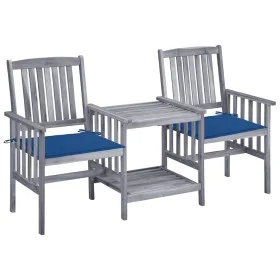 Garden chairs with a small table and solid acacia wood cushions. by vidaXL, Garden sets - Ref: Foro24-3061312, Price: 161,41 ...