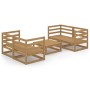 Gartenmöbel 5-teilig und Kissen in Honigbraun aus Kiefernholz. von , Gartensets - Ref: Foro24-3075257, Preis: 319,61 €, Rabat...