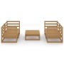 Gartenmöbel 5-teilig und Kissen in Honigbraun aus Kiefernholz. von , Gartensets - Ref: Foro24-3075257, Preis: 319,61 €, Rabat...