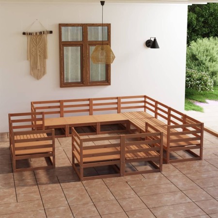 Gartenmöbel 11-teilig in Honigbraun Massivholz Kiefer von , Gartensets - Ref: Foro24-3075947, Preis: 738,73 €, Rabatt: %