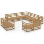 Gartenmöbel 11-teilig in Honigbraun Massivholz Kiefer von , Gartensets - Ref: Foro24-3075947, Preis: 738,73 €, Rabatt: %