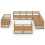 Gartenmöbel 11-teilig in Honigbraun Massivholz Kiefer von , Gartensets - Ref: Foro24-3075947, Preis: 738,73 €, Rabatt: %