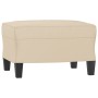 Sillón con taburete tela de microfibra crema 60 cm de , Sofás - Ref: Foro24-3201229, Precio: 236,22 €, Descuento: %