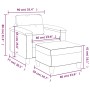 Armchair with cream microfiber fabric footstool 60 cm by , Sofas - Ref: Foro24-3201229, Price: 236,22 €, Discount: %