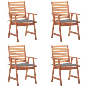 Gartenesszimmerstühle und Kissen 4 Stück Massivholz Akazie von , Gartenstühle - Ref: Foro24-3078321, Preis: 332,68 €, Rabatt: %