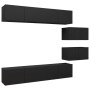 Wohnzimmermöbel-Set TV 6-teilig aus schwarzer Ingenieurholzmasse von , TV-Möbel - Ref: Foro24-3078831, Preis: 261,51 €, Rabat...