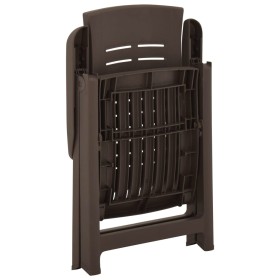 Reclining garden chairs, 2 units, plastic, mocha color by vidaXL, Garden chairs - Ref: Foro24-315832, Price: 174,42 €, Discou...