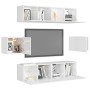 Wohnzimmermöbel-Set, 6-teilig, aus glänzend weißem Ingenieurholz. von , TV-Möbel - Ref: Foro24-3079312, Preis: 206,53 €, Raba...