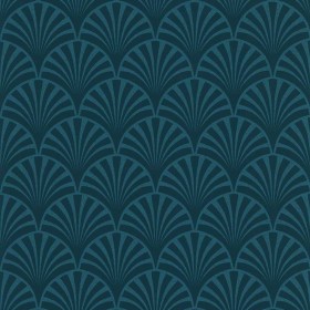 couleurs & matières Papel pintado 20's Pattern Artdeco azul