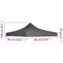 Anthrakitegraues Partyzelt-Dach 3x3 m von , Abdeckungen für Zelte und Pavillons - Ref: Foro24-44985, Preis: 34,75 €, Rabatt: %