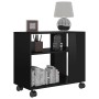 Side table made of glossy black plywood, measuring 70x35x55 cm. by , Side tables - Ref: Foro24-802127, Price: 45,96 €, Discou...