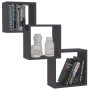 Estante de pared de cubo madera contrachapada gris 68x15x68cm de , Estantes y estanterías - Ref: Foro24-800272, Precio: 25,95...