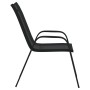 Stapelbare Gartenstühle, 2 Stück, Textilene Schwarz von , Gartenstühle - Ref: Foro24-318777, Preis: 82,35 €, Rabatt: %