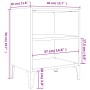 Nachttisch mit weißen Metallbeinen 40x30x50 cm von , Nachttische - Ref: Foro24-805797, Preis: 34,09 €, Rabatt: %