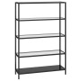 Regal aus gehärtetem transparentem Glas und Schwarz 100x36x168 cm von , Bücherregale und Regale - Ref: Foro24-331638, Preis: ...